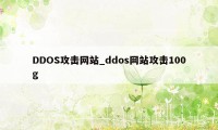 DDOS攻击网站_ddos网站攻击100g