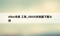 ddos攻击 工具_DDOS攻击器下载小说