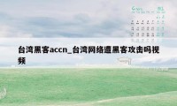 台湾黑客accn_台湾网络遭黑客攻击吗视频