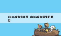 ddos攻击有几种_ddos攻击常见的类型